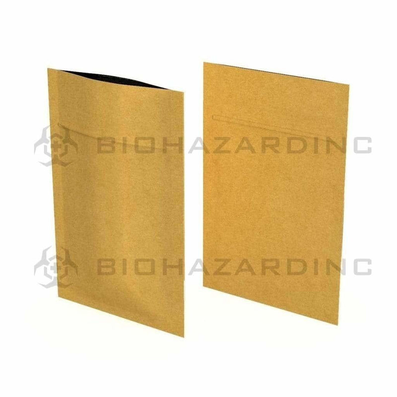 Biohazard Inc Mylar Bag Kraft Mylar Bags 3in x 4.5in - 1g - 1,000 Count (Tamper Evident)