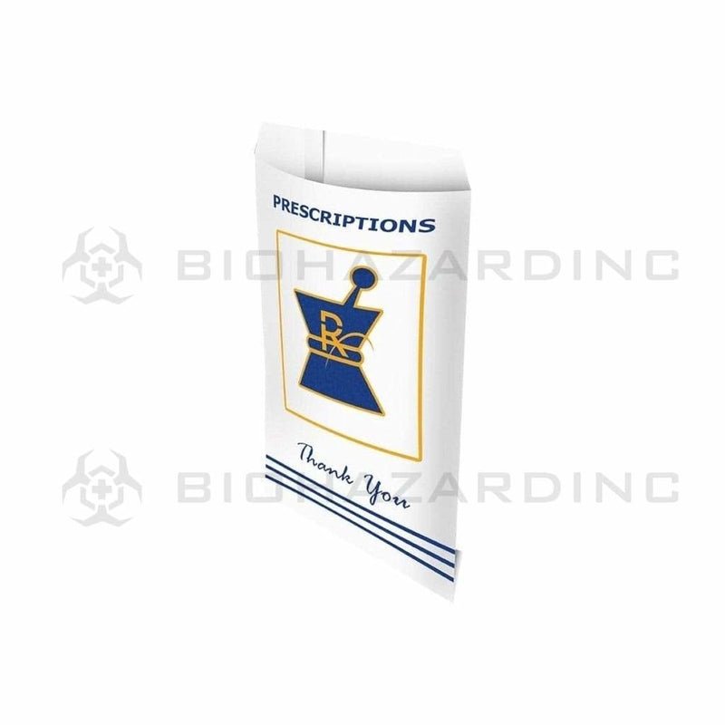 Biohazard Inc RX Bag Large Pharmacy White RX Exit Bags - 1000 Count