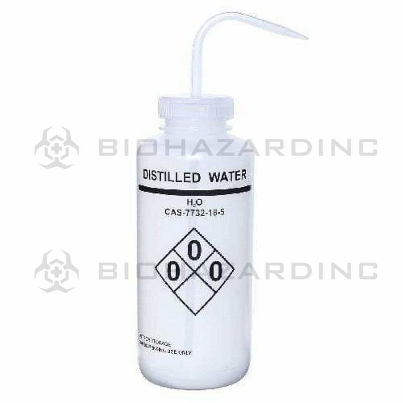 LDPE Bottles Wash Bottles LDPE Premium Labeled Wash Bottles - Distilled Water 1000ml