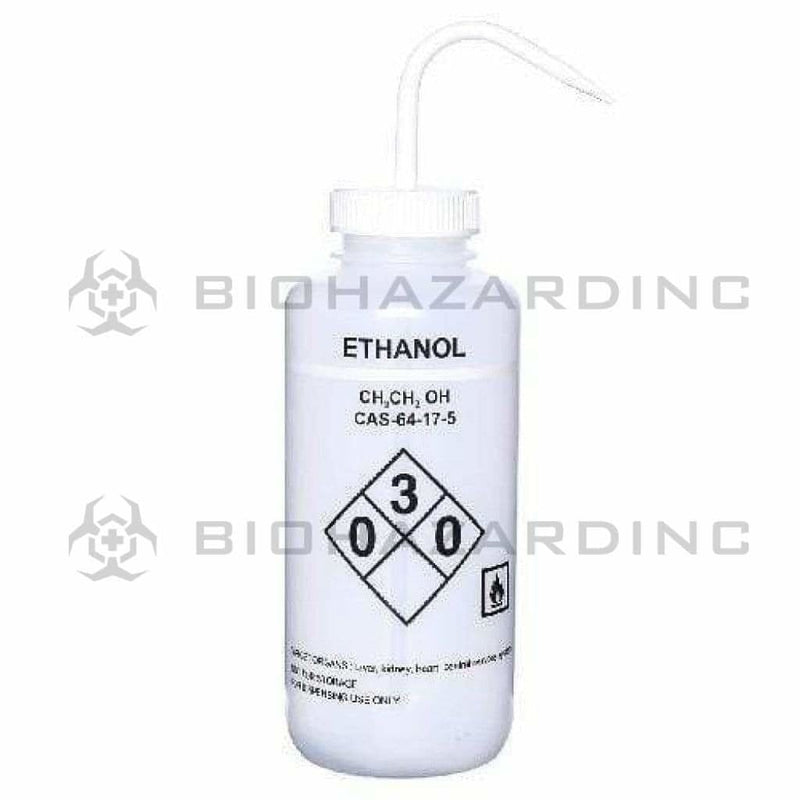 LDPE Bottles Wash Bottles LDPE Premium Labeled Wash Bottles - Ethanol 1000 ml