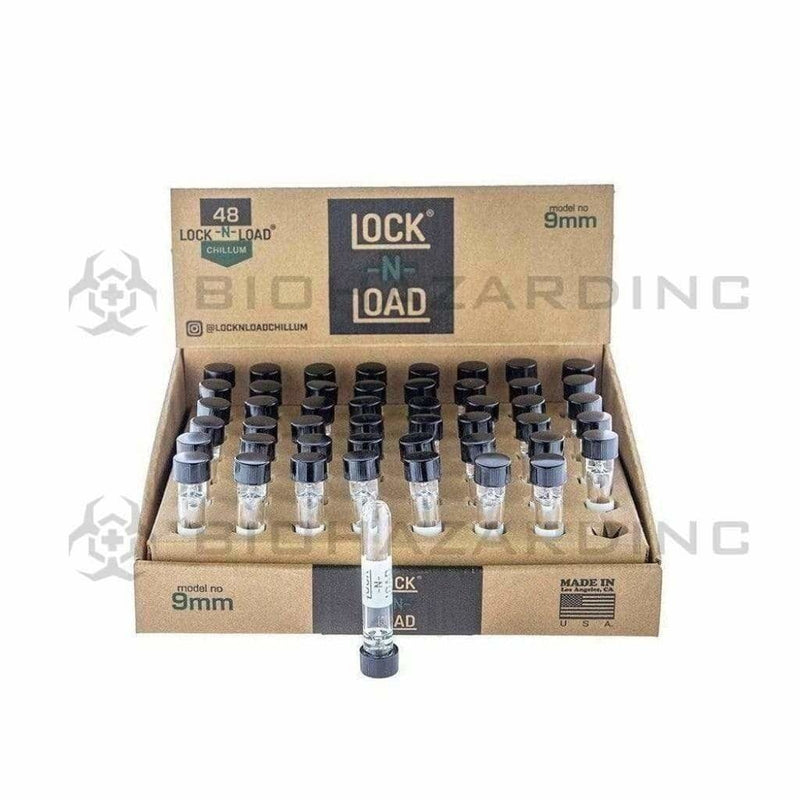 Lock-N-Load Glass Chillum Hand Pipe Lock-N-Load Glass Chillums 9mm - 48 Count