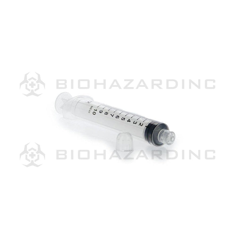 Biohazard Inc Syringe Luer Lock Dab Applicator Syringes 10ml - 1ml Increments - 100 Count