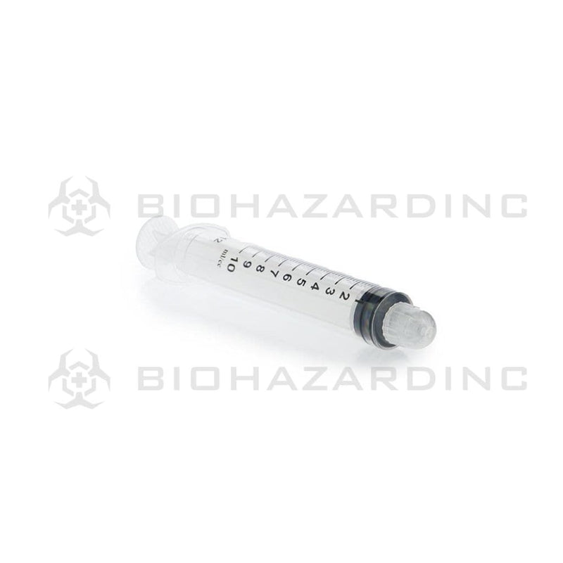 Biohazard Inc Syringe Luer Lock Dab Applicator Syringes 10ml - 1ml Increments - 100 Count