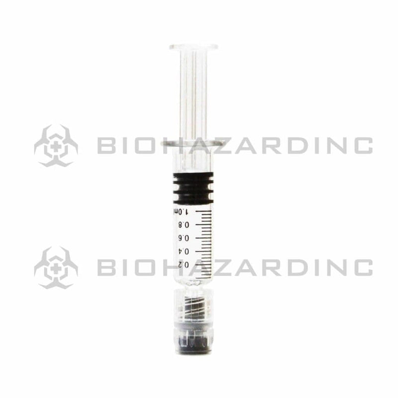 Biohazard Inc Syringe Luer Lock Glass Dab Applicator Syringes 1ml  - 0.20ml Increments - 100 Count