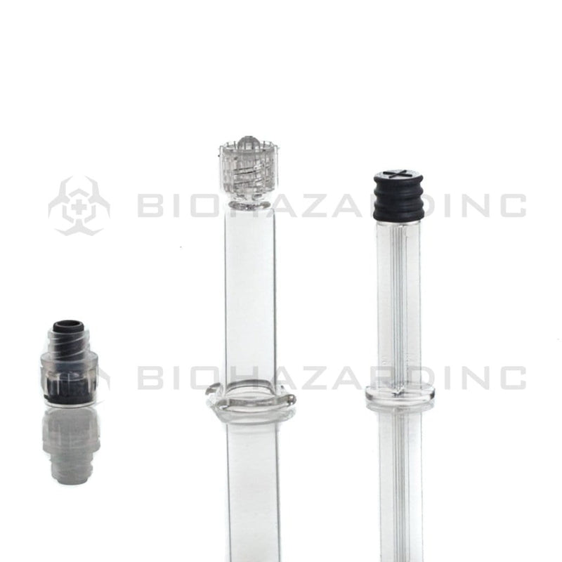 Biohazard Inc Syringe Luer Lock Glass Dab Applicator Syringes 1ml - No Measurement - 100 Count