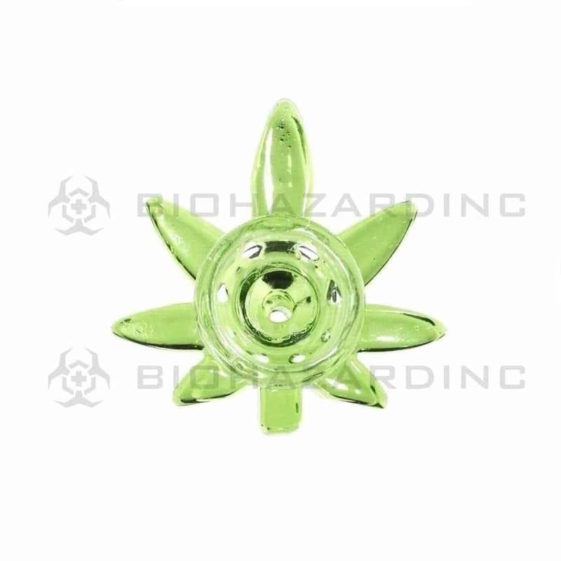 Biohazard Inc 14mm Bowl Marijuana Leaf Bowl - 14mm male