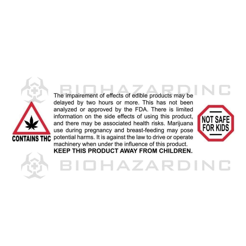 Biohazard Inc Compliance Labels Massachusetts - Maine "Not Safe For Kids" Labels - .75" x .75" - 1,000 Count