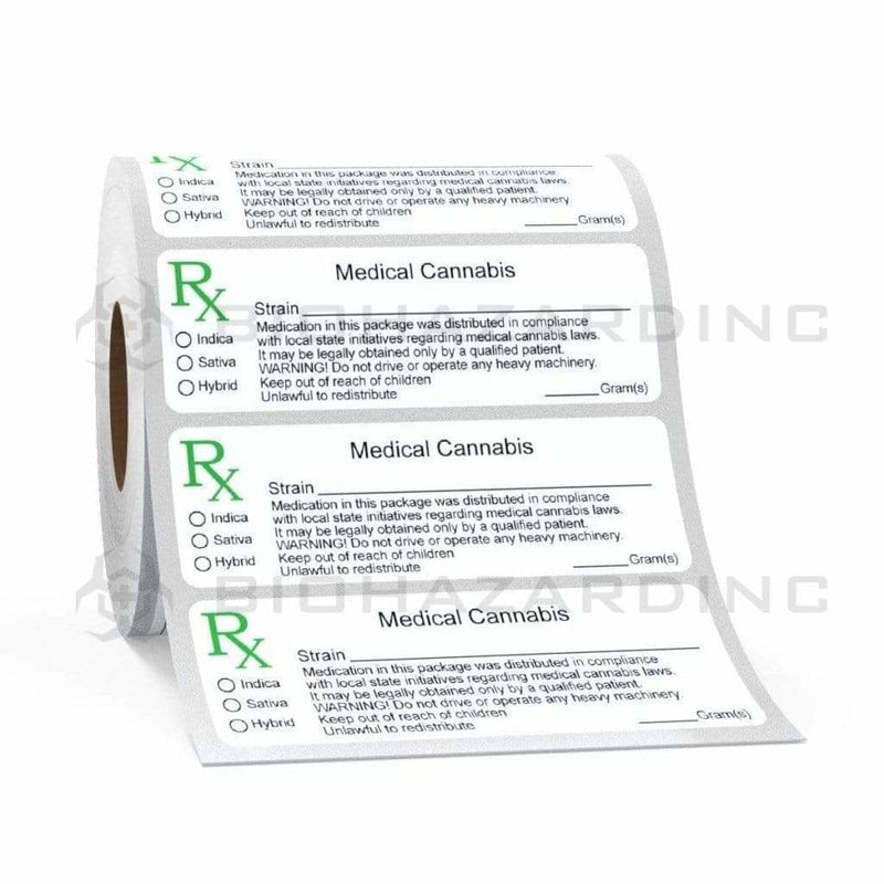 Biohazard Inc Compliance Labels Medical Marijuana Labels - Generic - All States - 1000 Count