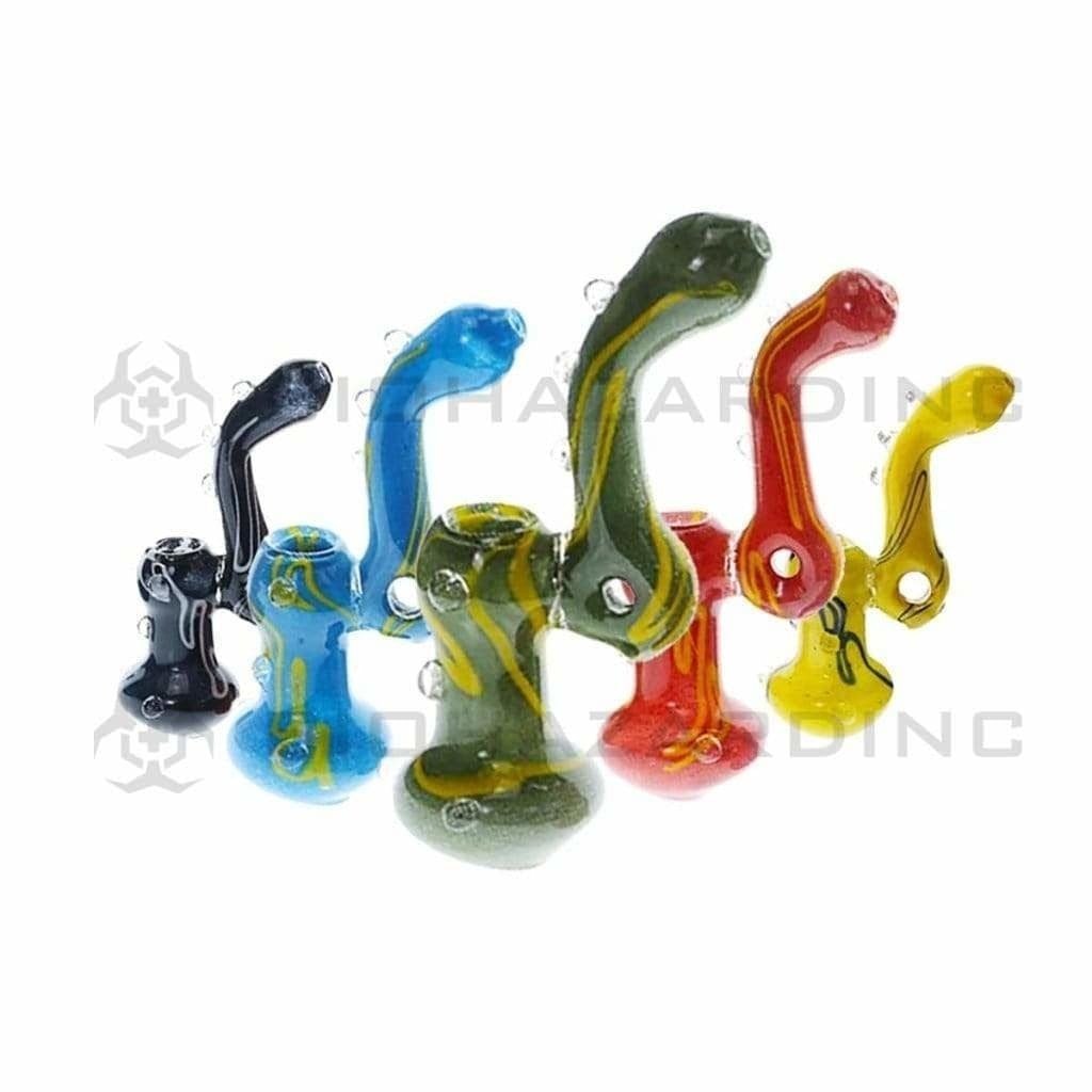 Biohazard Inc Glass Bubbler Medium Assorted Frit Donut Bubbler