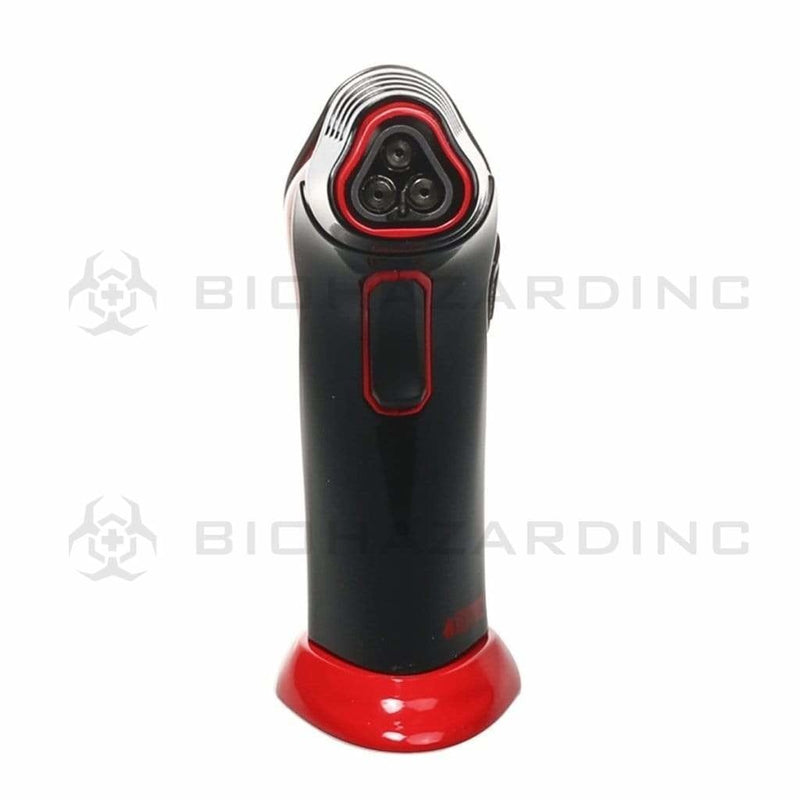 Newport Torch Newport 3 Jet Torch Triple Flame - Black & Red - No Butane