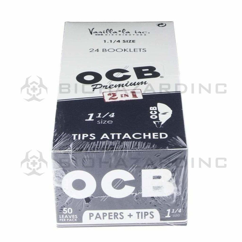 OCB Rolling Papers + Tips OCB 1 1/4" Premium Rolling Papers w/ Tips - 24 Count