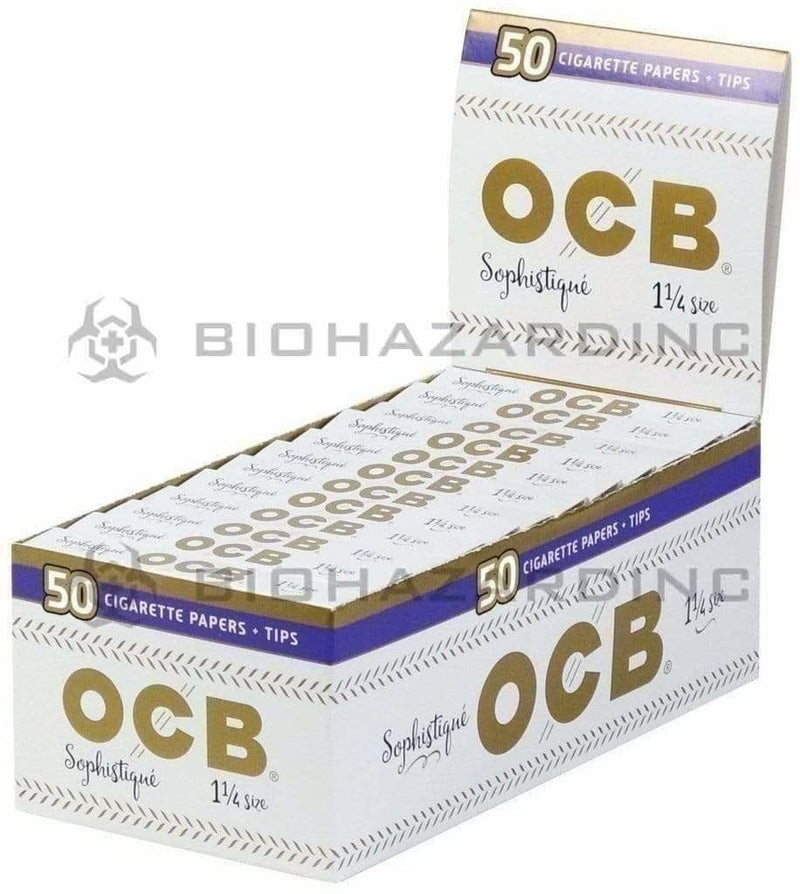 Biohazard Inc Rolling Papers + Tips OCB 1 1/4" Sophistique Rolling Papers w/ Tips - 24 Count