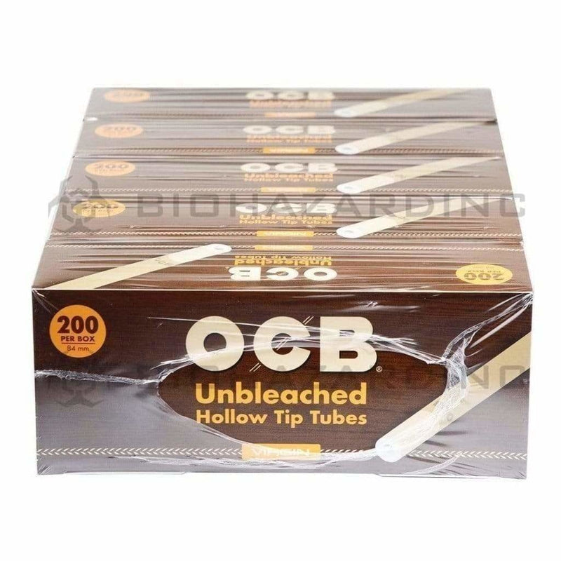 OCB Pre-Rolled Cones OCB Natural Hollow Tip Tube - 200 Count