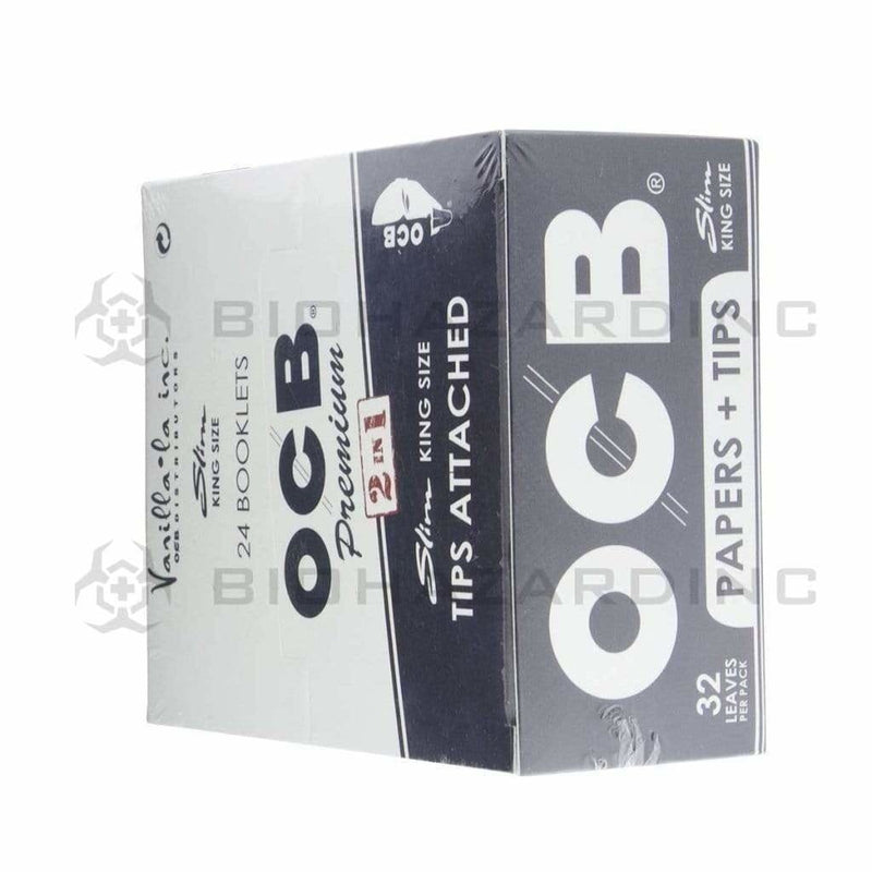 OCB Rolling Papers + Tips OCB Premium King Size Slim Rolling Papers w/ Tips - 24 Count