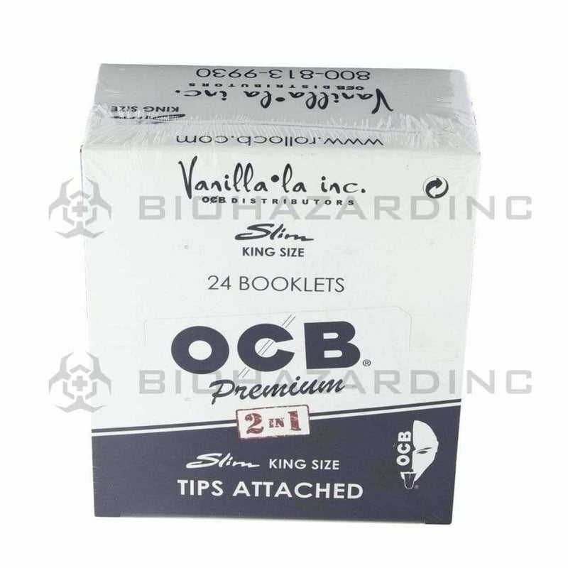 OCB Rolling Papers + Tips OCB Premium King Size Slim Rolling Papers w/ Tips - 24 Count