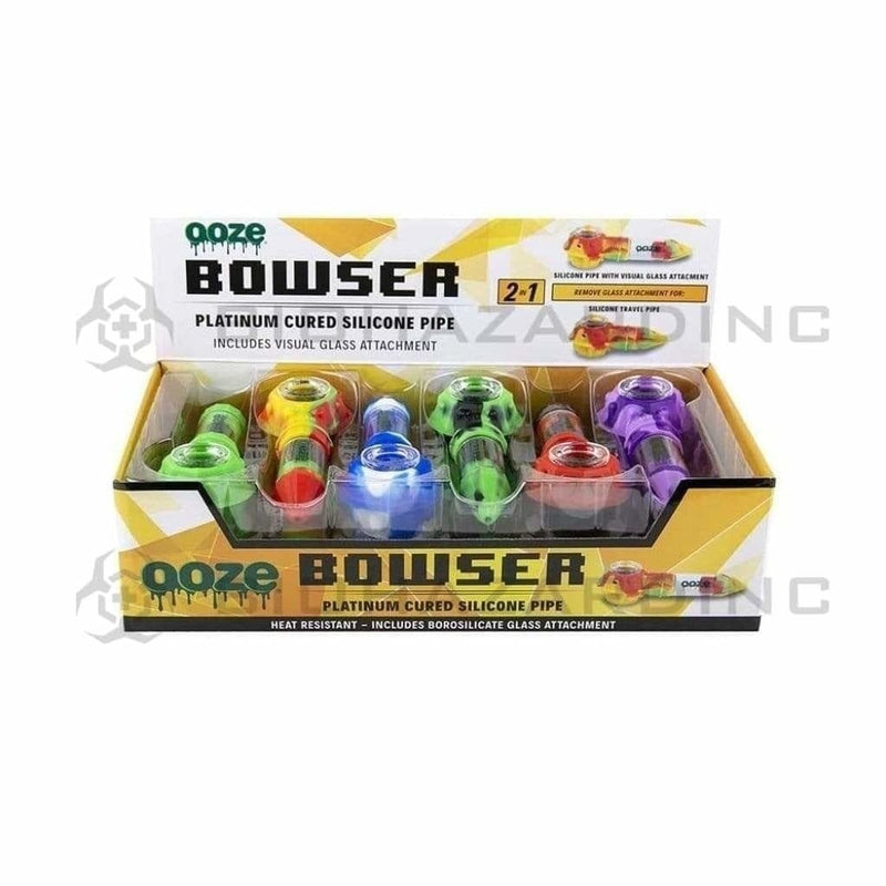 Biohazard Inc Silicone Hand Pipe OOZE Bowser Silicone Glass Pipe Display - 12 Count