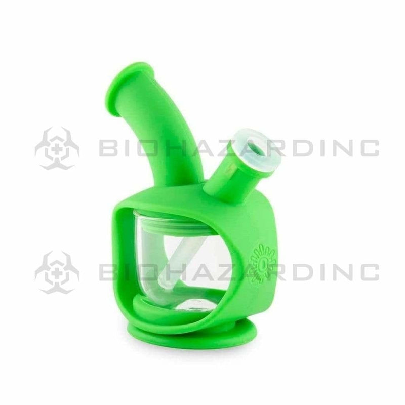 Biohazard Inc Silicone Bong Ooze Kettle Silicone Bubbler Bong / Dab Rig - Green