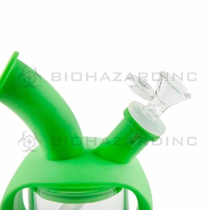 Biohazard Inc Silicone Bong Ooze Kettle Silicone Bubbler Bong / Dab Rig - Green