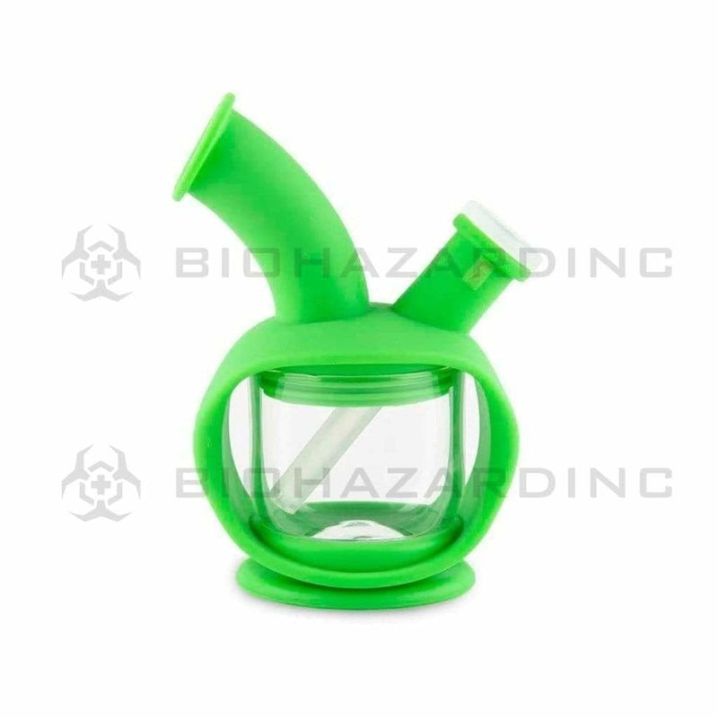 Biohazard Inc Silicone Bong Ooze Kettle Silicone Bubbler Bong / Dab Rig - Green