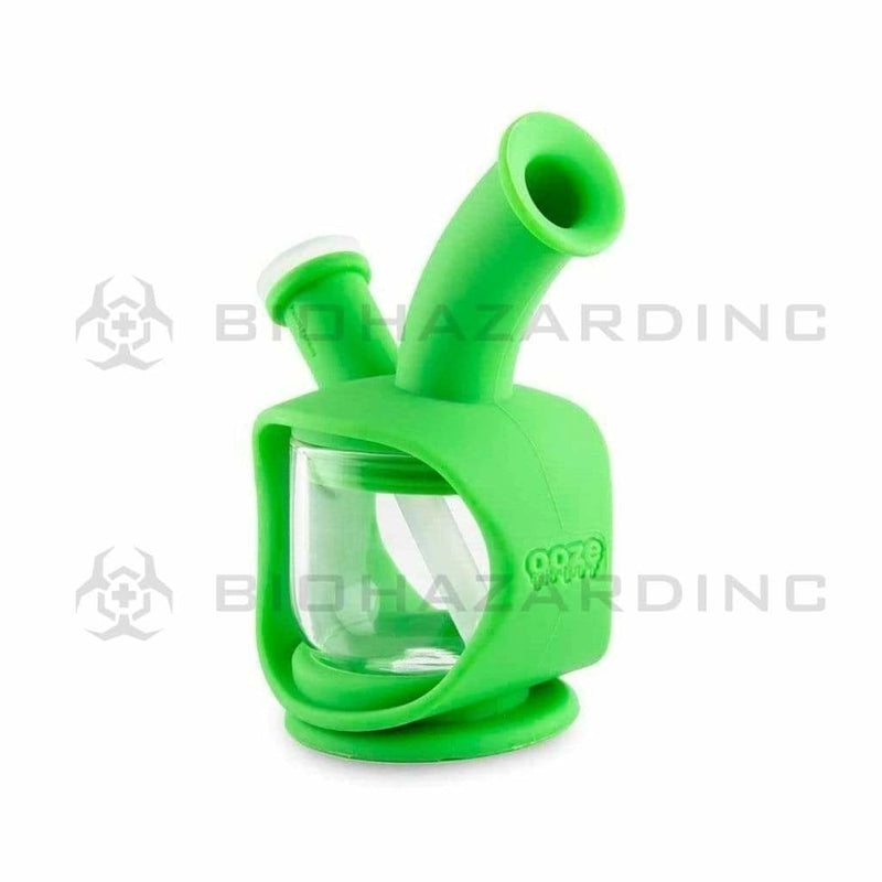 Biohazard Inc Silicone Bong Ooze Kettle Silicone Bubbler Bong / Dab Rig - Green