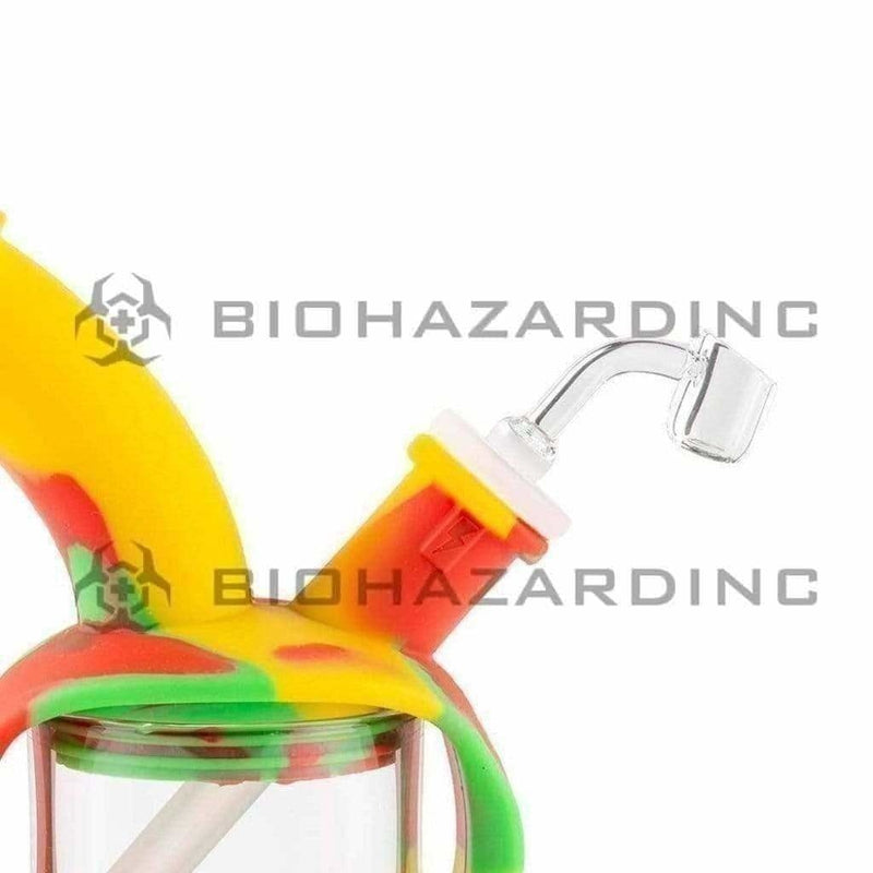 Ooze Silicone Bong Ooze Kettle Silicone Bubbler Bong / Dab Rig - Rasta