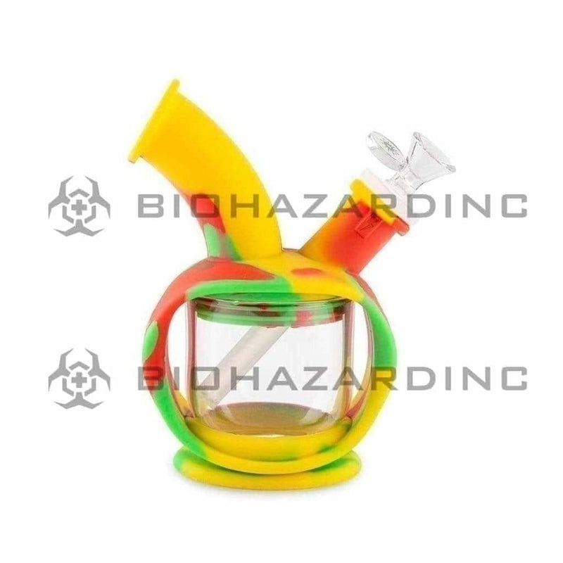 Ooze Silicone Bong Ooze Kettle Silicone Bubbler Bong / Dab Rig - Rasta