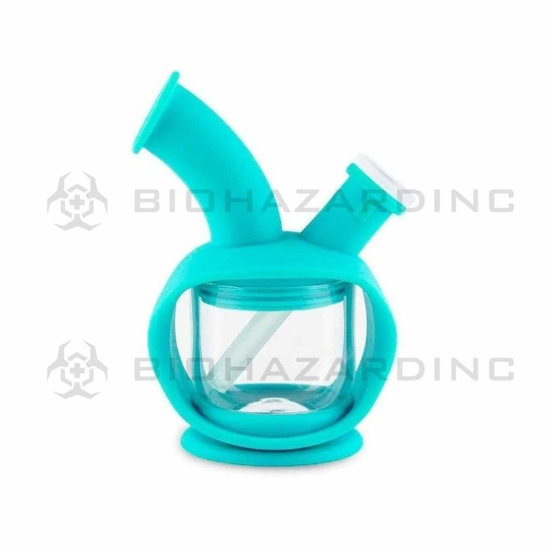 Ooze Silicone Bong Ooze Kettle Silicone Bubbler Bong / Dab Rig - Teal