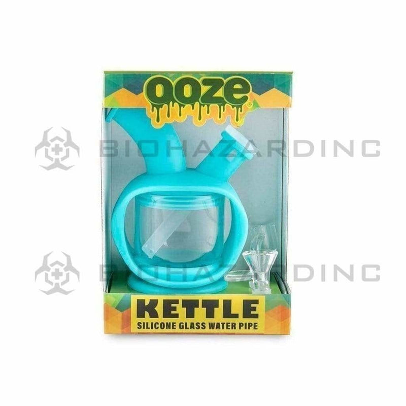 Ooze Silicone Bong Ooze Kettle Silicone Bubbler Bong / Dab Rig - Teal