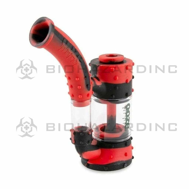 Ooze Silicone Bong Ooze Stack Silicone Bubbler Bong / Dab Rig - Black / Red