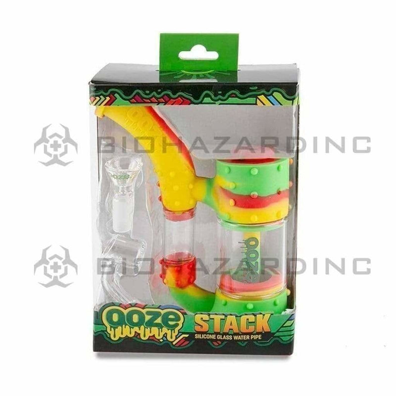 Ooze Silicone Bong Ooze Stack Silicone Bubbler Bong / Dab Rig - Rasta