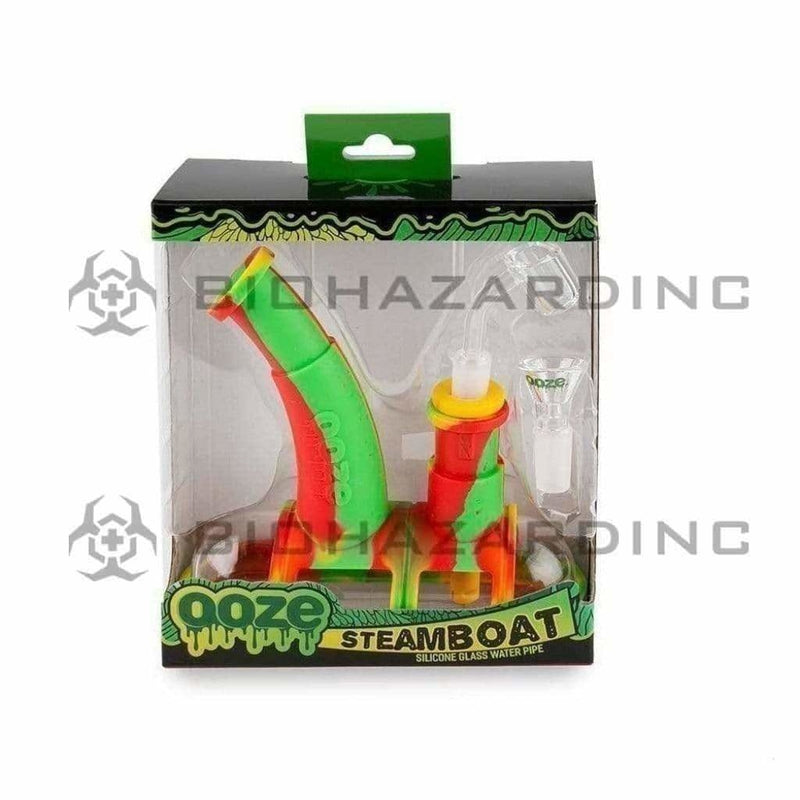 Ooze Silicone Bong Ooze Steamboat Silicone Bubbler Bong / Dab Rig - Rasta