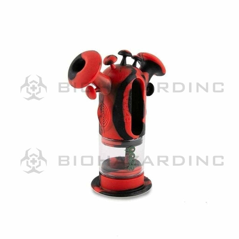 Ooze Silicone Bong Ooze Trip Silicone Bubbler Bong / Dab Rig - Black / Red