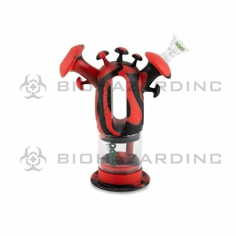 Ooze Silicone Bong Ooze Trip Silicone Bubbler Bong / Dab Rig - Black / Red