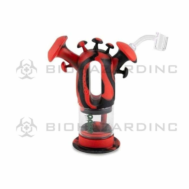 Ooze Silicone Bong Ooze Trip Silicone Bubbler Bong / Dab Rig - Black / Red