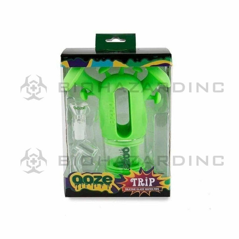 Ooze Silicone Bong Ooze Trip Silicone Bubbler Bong / Dab Rig - Green