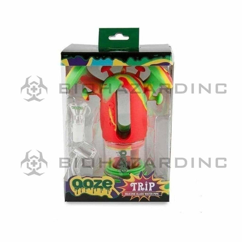 Ooze Silicone Bong Ooze Trip Silicone Bubbler Bong / Dab Rig - Rasta