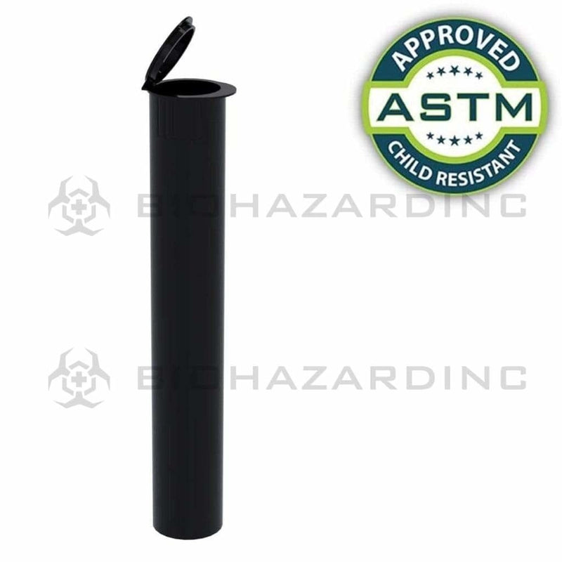 Biohazard Inc Child Resistant Joint Tube Opaque Black 116mm CR Cone Tube - 1000 Count