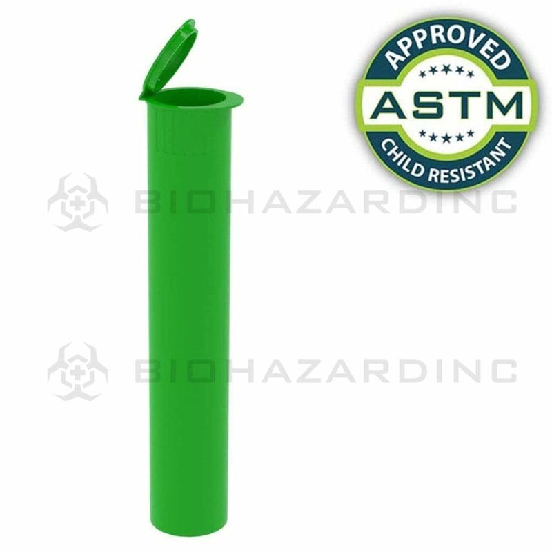 Biohazard Inc Child Resistant Joint Tube Opaque Green 95mm CR Joint Tube - 1000 Count