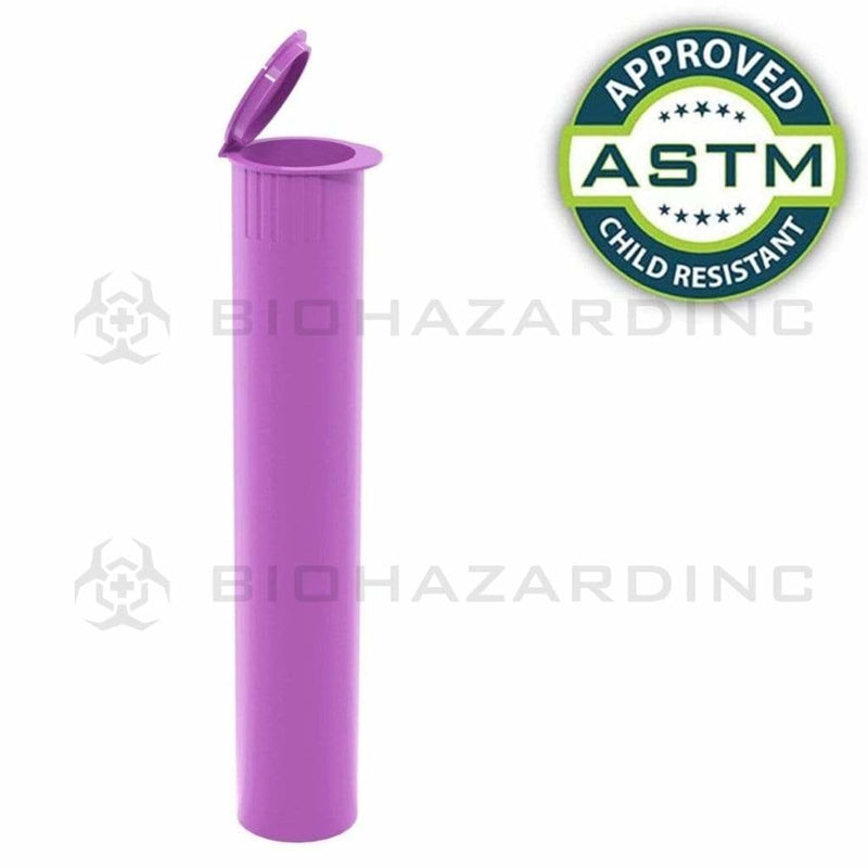 Biohazard Inc Child Resistant Joint Tube Opaque Purple 95mm CR Joint Tube - 1000 Count