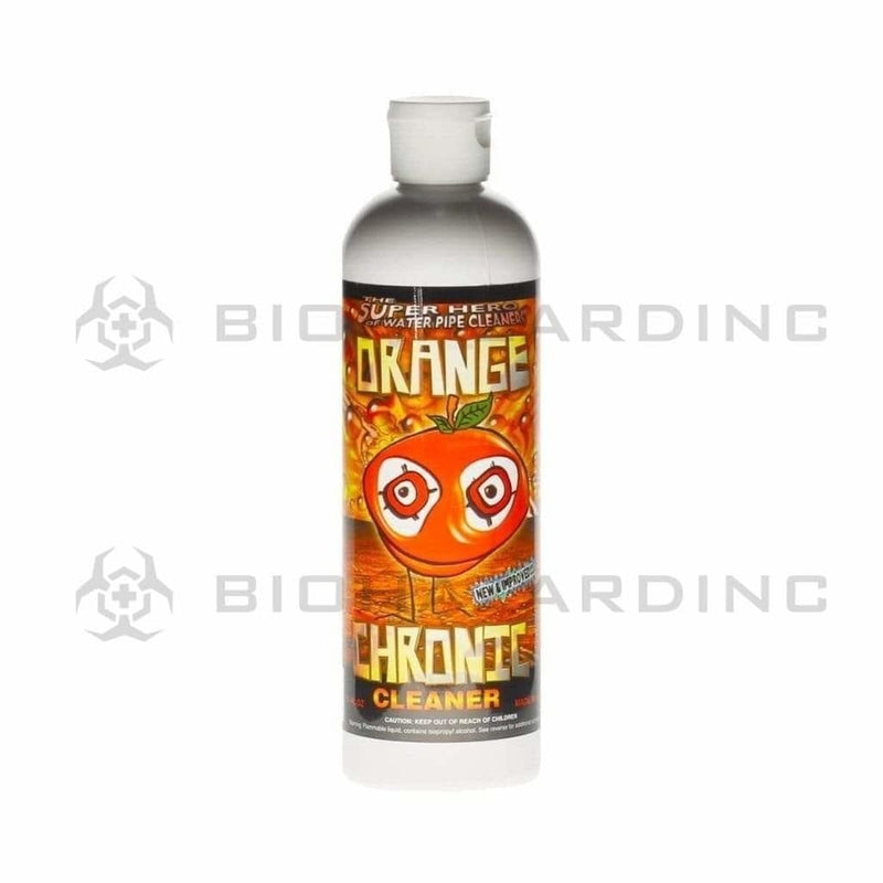 Biohazard Inc Bong Cleaner Orange Chronic Water Pipe Cleaner - 12oz