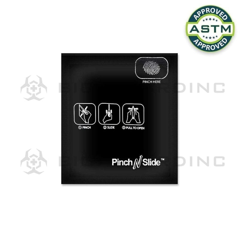 Pinch N Slide Child Resistant Mylar Bag "Pinch N Slide" Black Mylar Bags 3.4in x 3.7in - 1g - 250 Count (Child Resistant & Tamper Evident)