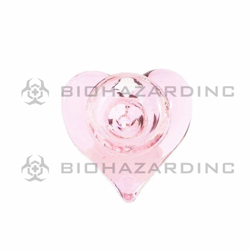 Biohazard Inc 14mm Bowl Pink Heart Bowl - 14mm Male