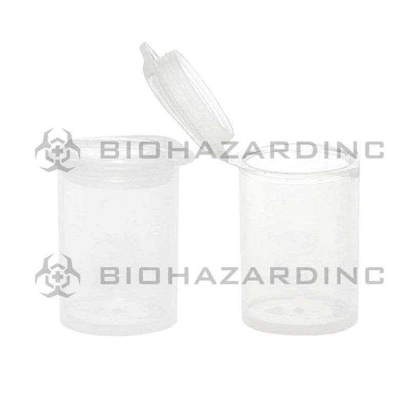 Biohazard Inc Concentrate Container Pop Top Concentrate Containers 5ml - Clear - 100 Count