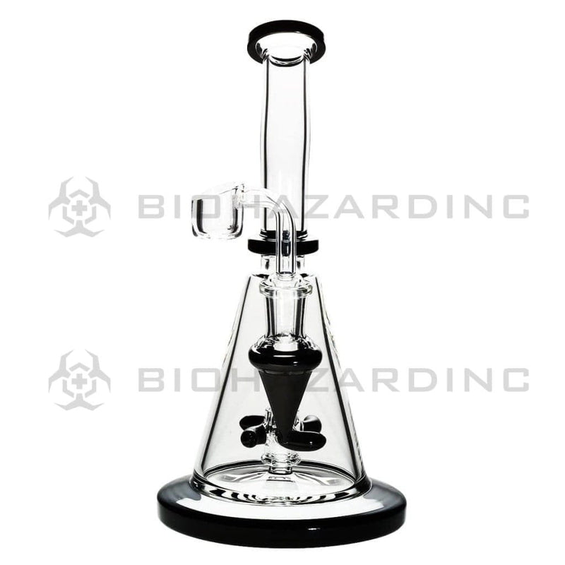 Biohazard Inc Glass Dab Rig Propeller Banger Hanger Beaker w/ Banger - Black