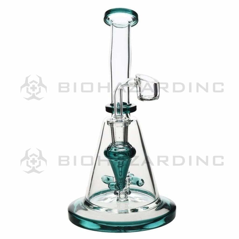 Biohazard Inc Glass Dab Rig Propeller Banger Hanger Beaker w/ Banger - Lake Green