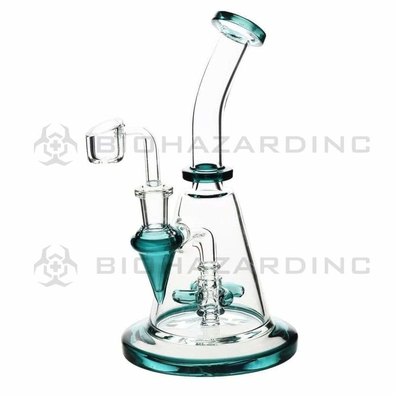 Biohazard Inc Glass Dab Rig Propeller Banger Hanger Beaker w/ Banger - Lake Green