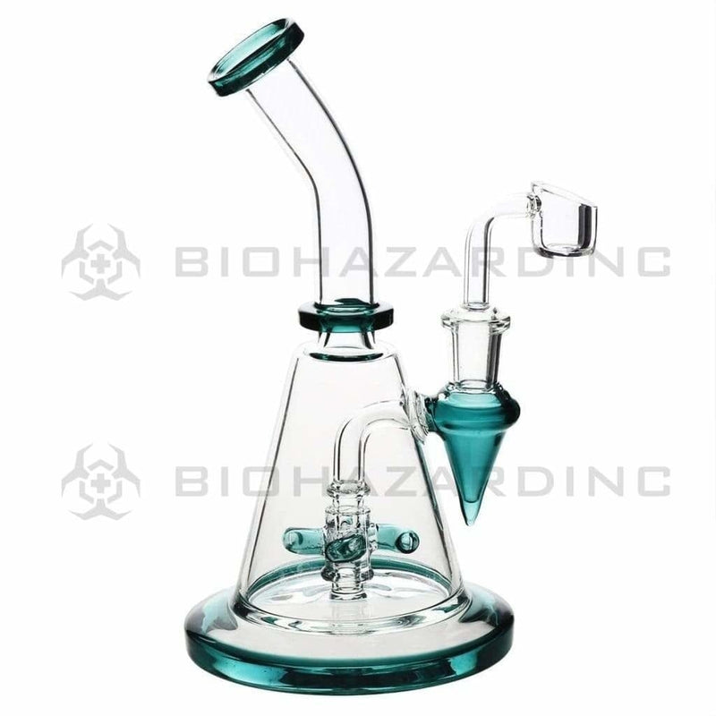 Biohazard Inc Glass Dab Rig Propeller Banger Hanger Beaker w/ Banger - Lake Green