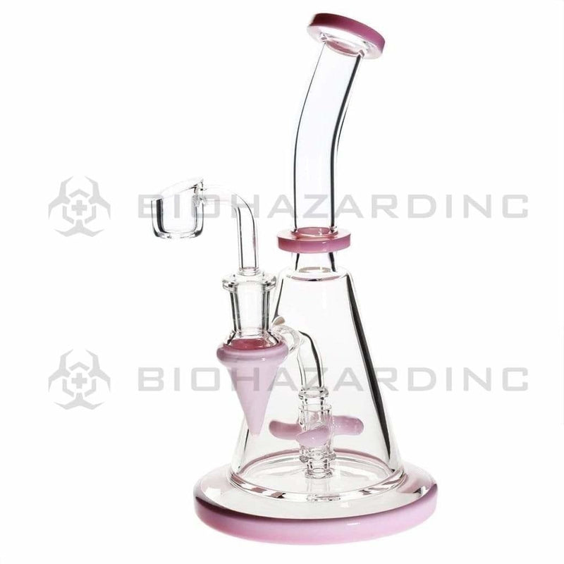 Biohazard Inc Glass Dab Rig Propeller Banger Hanger Beaker w/ Banger - Pink