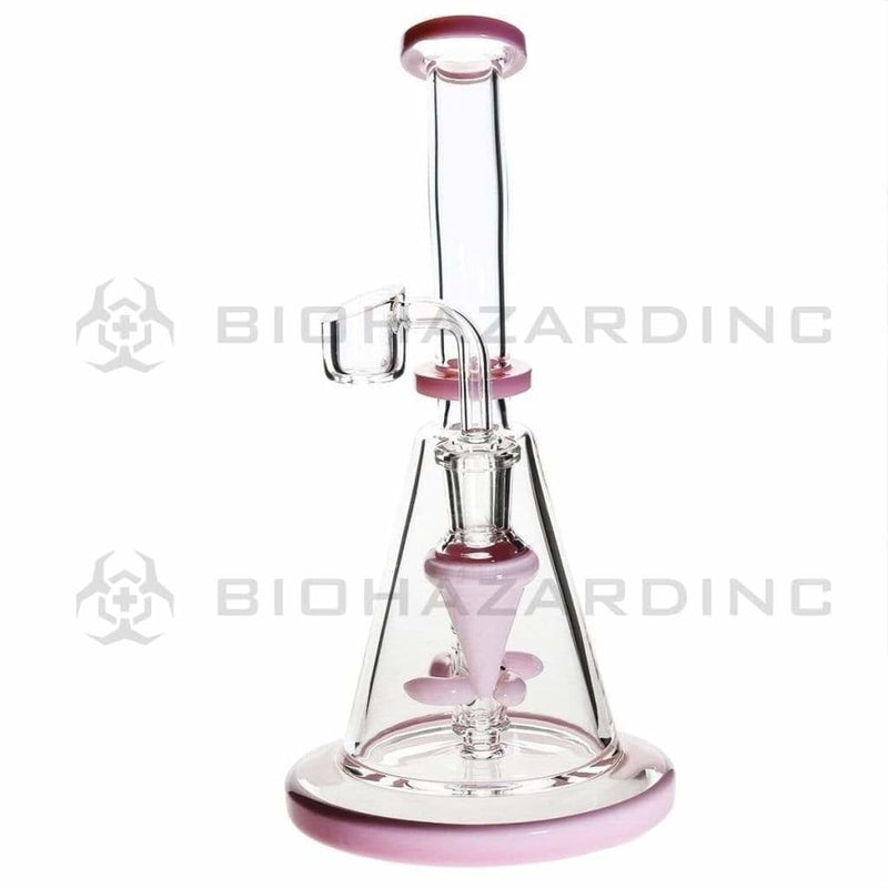 Biohazard Inc Glass Dab Rig Propeller Banger Hanger Beaker w/ Banger - Pink