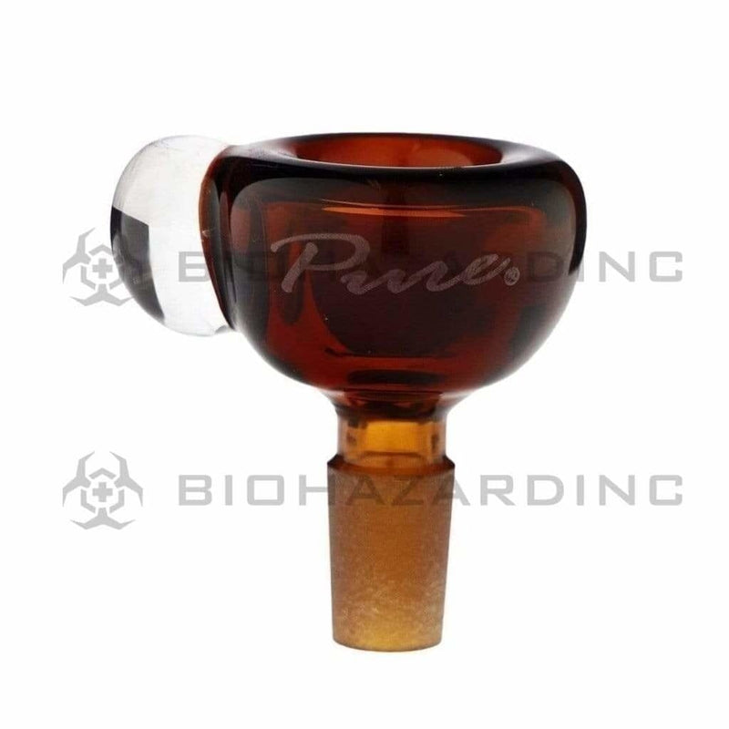 Pure Glass 14mm Bowl Pure Classic Marble 14mm Bowl - Amber